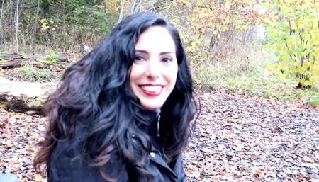 Girl sucks and fucks strangers in woods