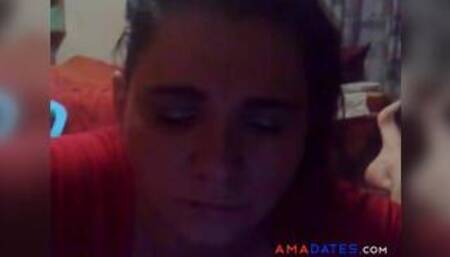 Polish Housegirl blows her man, as good as she can