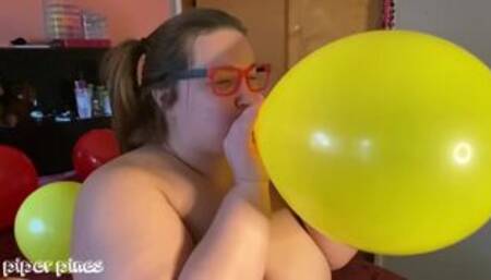 BBW Blowing Balloons and Popping them