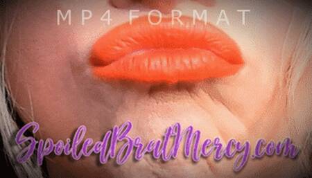 Orange Lipstick Lip Smelling (HD) MP4