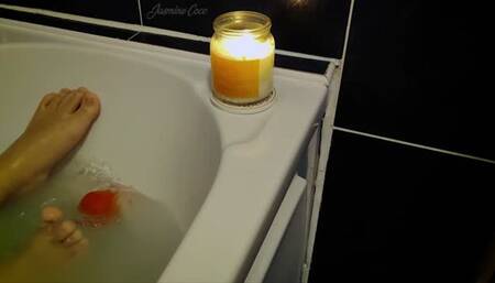 Crushing Tomato In A Bathtub with My Goddess Feet | Jasmine Coco