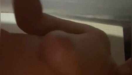 In the shower with my vibrator and I get plenty wet!