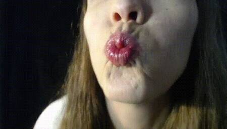 Shiny Lip Gloss Smoking with Black Background