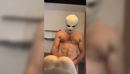 Fucking this doll like it's your girlfriend. Cuckold by hot bully stud