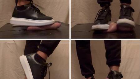 Trampling his cock and balls, cock trample , trampling