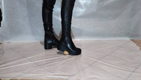 Smashed egg in boots