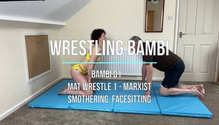 Bambi 01 - Mat Wrestle 1 - Marxist Smothering, Facesitting