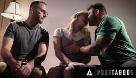 PURE TABOO Freaky Neighbors Take Advantage Of Teen Eliza Eves Kindness By Fucking Her In Threesome