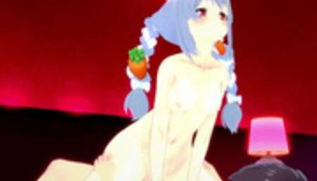 Usada Pekora and I have intense sex at a love hotel. - Hololive VTuber Hentai