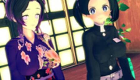 Tanjiro Fucks Cute Girls from Demon Slayer and Cum Inside them - Anime Hentai 3d Compilation