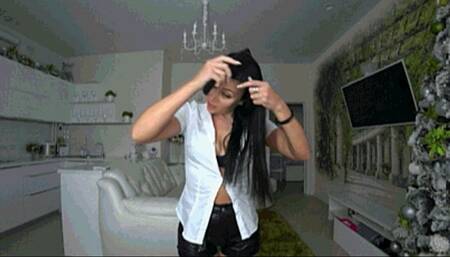 I cut my long hair d