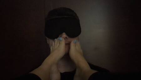 Slave foot gag training