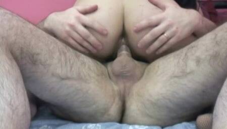 Black haired spin doctor gets fucked from behind in hotel by geeky musician