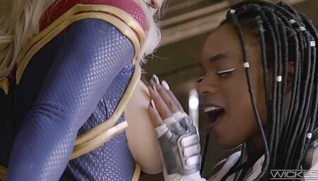 Captain Marvel Makes Her Alter Dimension Black Self Squirt Hard Full Scene P1