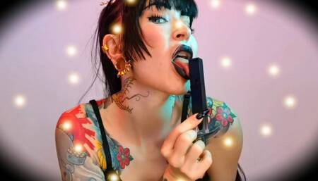 Sensual black lips -  JOI