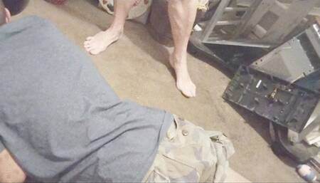 Tempest in office scissors and trample