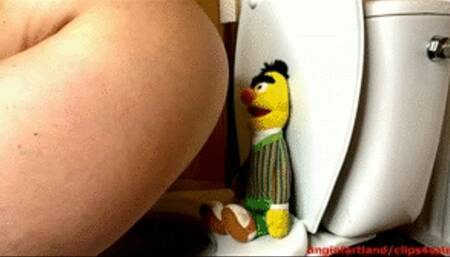 Together with Angie in the loo