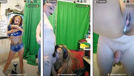 Couples DND Standing doggy sideways and Aliah facing cam with creampie end