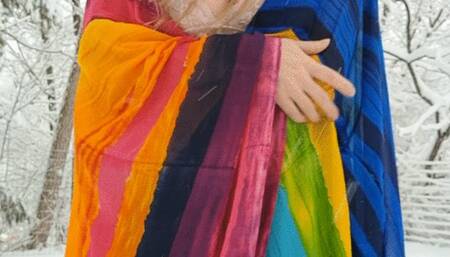 snowy day striptease