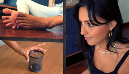 Trapped between sweaty feet - Giantess Enola ( 4K)