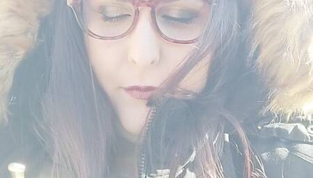 Nicki Pie smoking More 120s outside