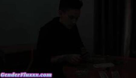 Curvy lez bigass and bigboobs babe strapon fucked by queer