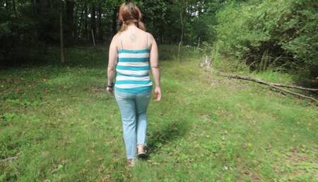Renee gets lost, has to pee, wets her jeans, 720p