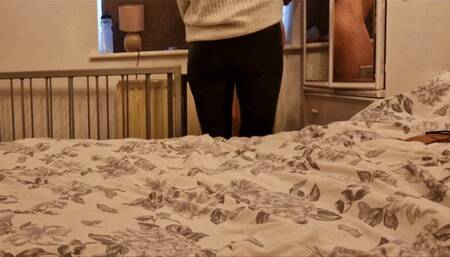 Locked in his cage while I cuck him