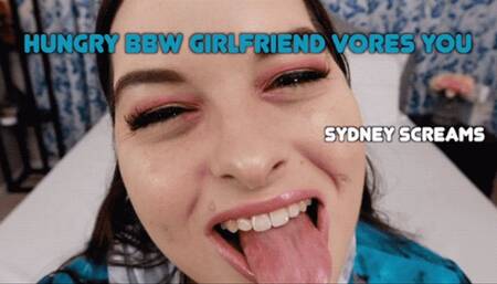 Hungry BBW Girlfriend Vores You - A BBW vore scene featuring: belly fetish, mouth fetish, bloated belly, and burping - 1080 MP4