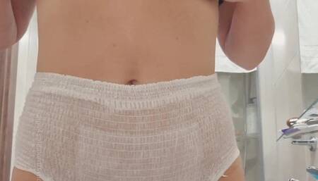 Farts and filling in adult diaper