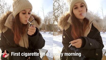 Snowy Smoke in the Lovely Morning Light