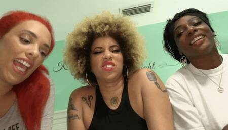 Triple Tickled By A Trio Of Ebony Goddesses With Nahla Feti, Paris Love, & Sativa Feti (HD 1080p MP4)