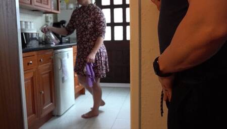 Big Booty Wife Gets Creampied By Lover as Cuckold Husband Watches and Jerks Off