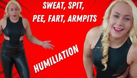 Sweat, pee, armpits, feet, farts, humiliation JOI