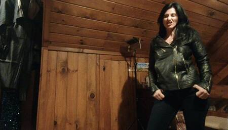 femme fatale leather glove joi jerking to your last breath