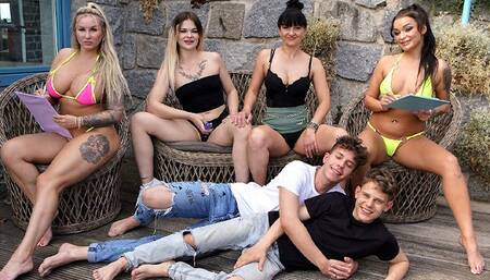 LetsGoBi featuring Daphne Klyde and Jarushka Ross's anal video