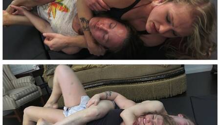 Cheyenne Jewell vs Sunni Ray in a Strip Submission Wrestling Match