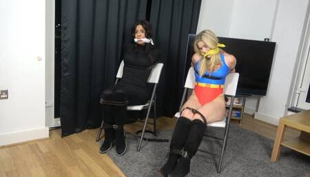 Lottie LaLay and Latina in: Super Lottie tried to save Latina but now they are both tied up! (FHD 1080p)