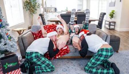 A couple fucks stepsibling in foursome