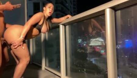 Porn Babe Big Ass Hard Fucked On Hotel Balcony