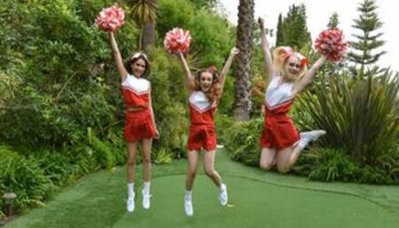 Cute Little Cheerleaders Emma Starletto, Lily Glee & Gia Gelato Fuck Their Perv Coach - BFFS