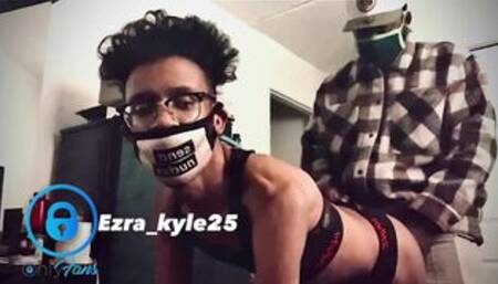 Black Femboy takes BBC Muscle daddy