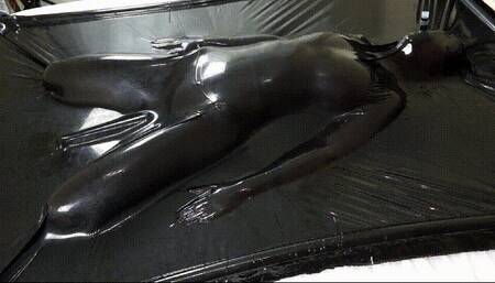 Black short vacuum bed with vibrator