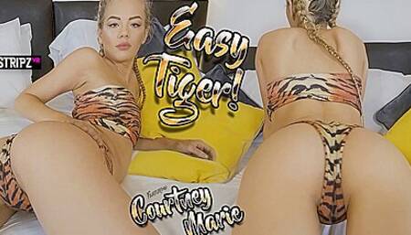 Easy Tiger - Gorgeous Petite Blonde Solo Striptease With Courtney Marie