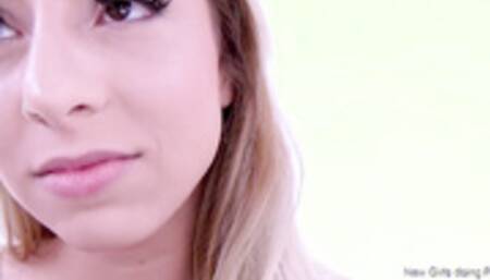 Hot blonde has orgasm during assfuck at audition