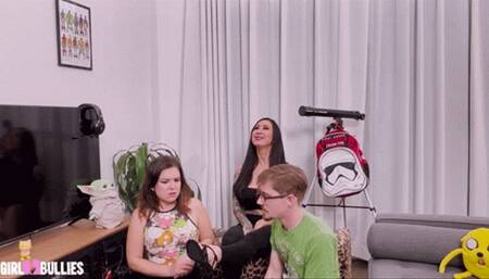 Butt Kissing and Blowhob Humilation for Lily Lane's Nerdy Neighbors