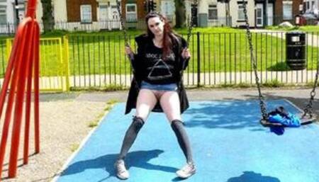 Walking around naked in the park