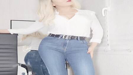 JOI fetish jeans blouse Sissi Viter