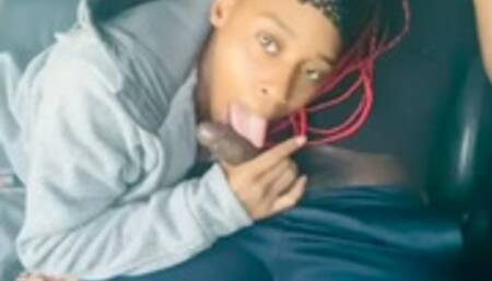 MY  STEPSISTER SUCKED MY DICK IN OUR stepmoms CAR