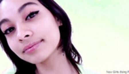 Cute brunette slips cock deep her throat at audition